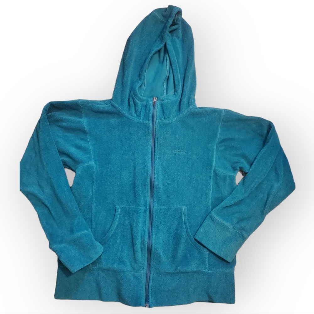 Patagonia Women's Teal/Green Hooded Sweater size Medium